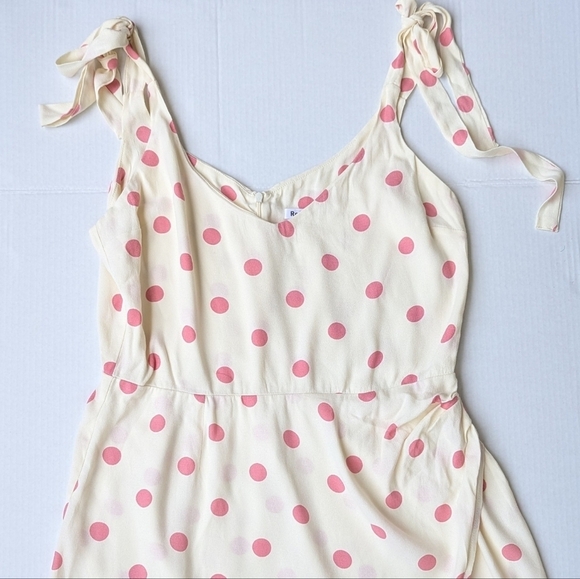 NWT Reformation Yves Polka Dot Mini Dress – Retro Coquette Feminine - Size 12 - Picture 3 of 8